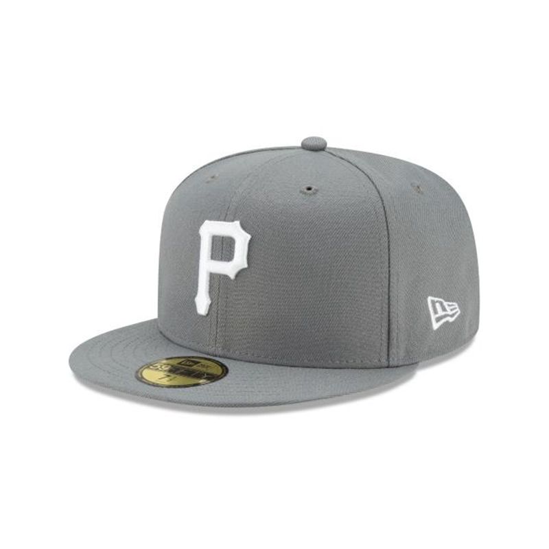 MLB Pittsburgh Pirates Floral Undervisor 59Fifty Fitted (IIC0448) - Grey New Era Caps